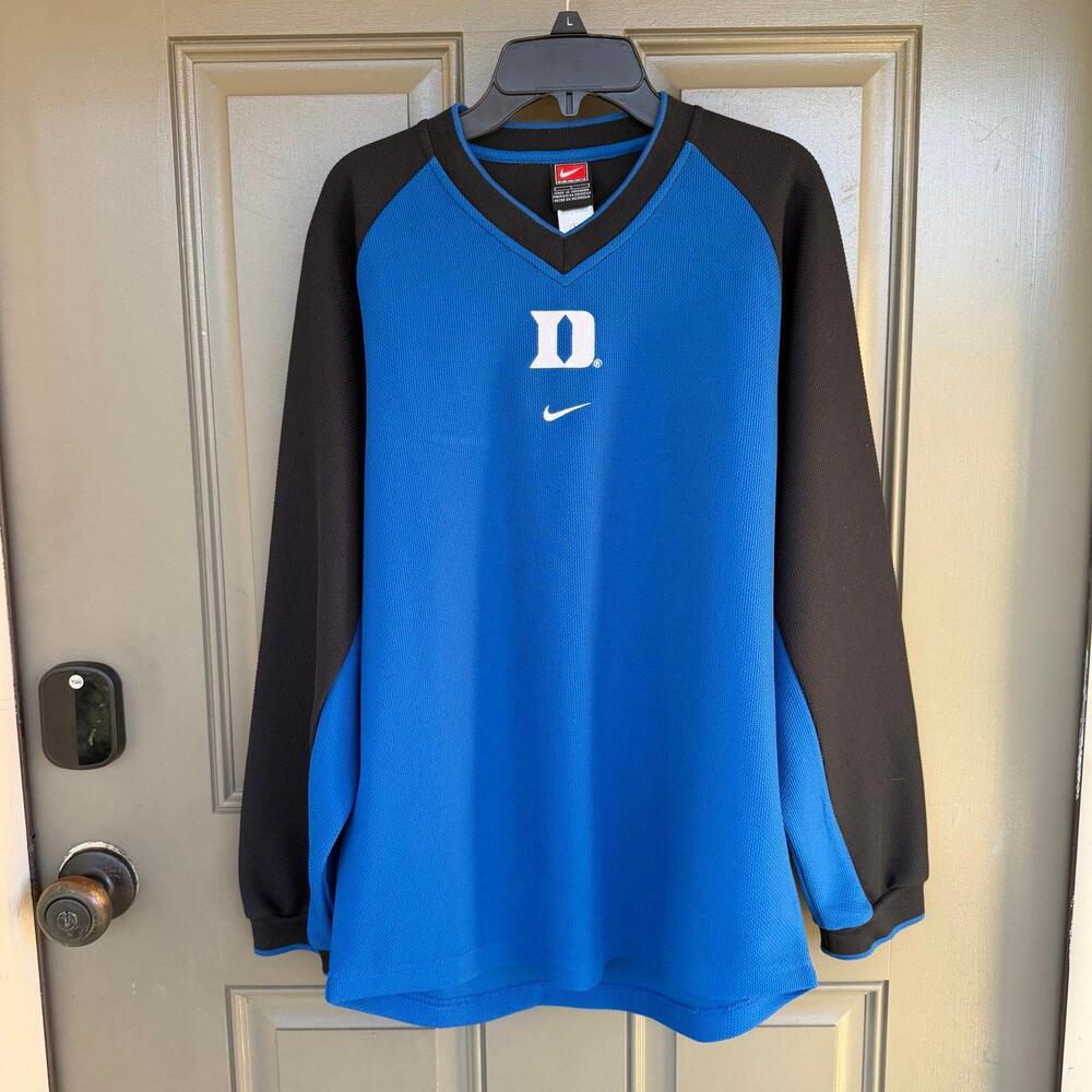 Nike Dri-FIT Duke Blue Devils‎ Basketball Long-Sleeve Shooting Shirt Large 16-18